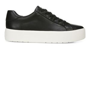 Vince Benfield Leather Platform Sneakers, black, size 8.